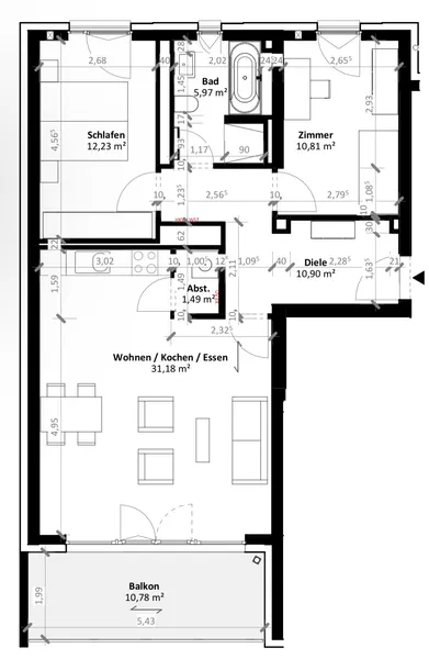 Nachmieter gesucht – moderne Wohnung mit kompletter Möblierung — photo 1